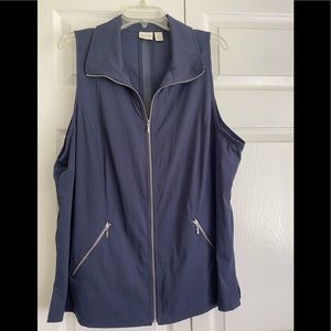 Chico’s Zenergy Navy Vest XL Sz 3